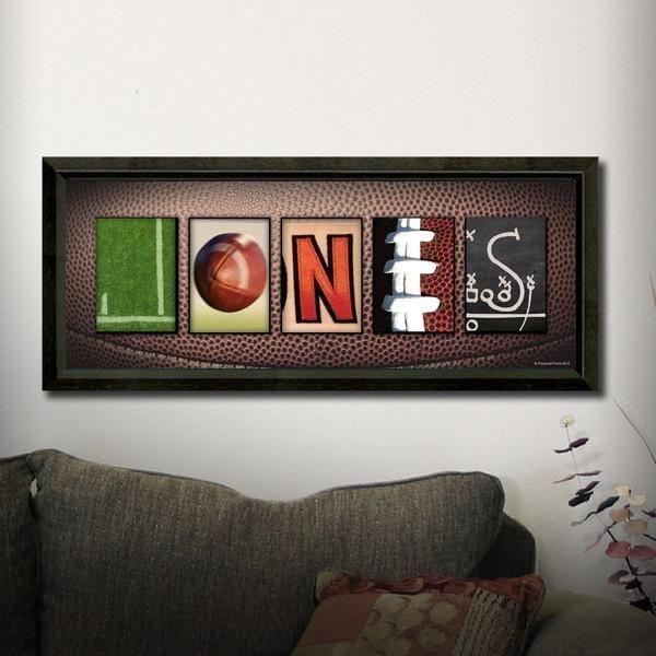 Personal-Prints art Football Letter Name Art Print