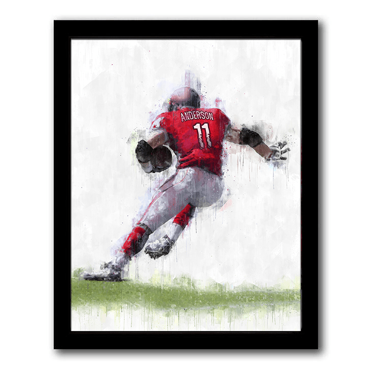 Personal-Prints art 12.5&quot;x15.5&quot; Framed Canvas Football Personalized Print