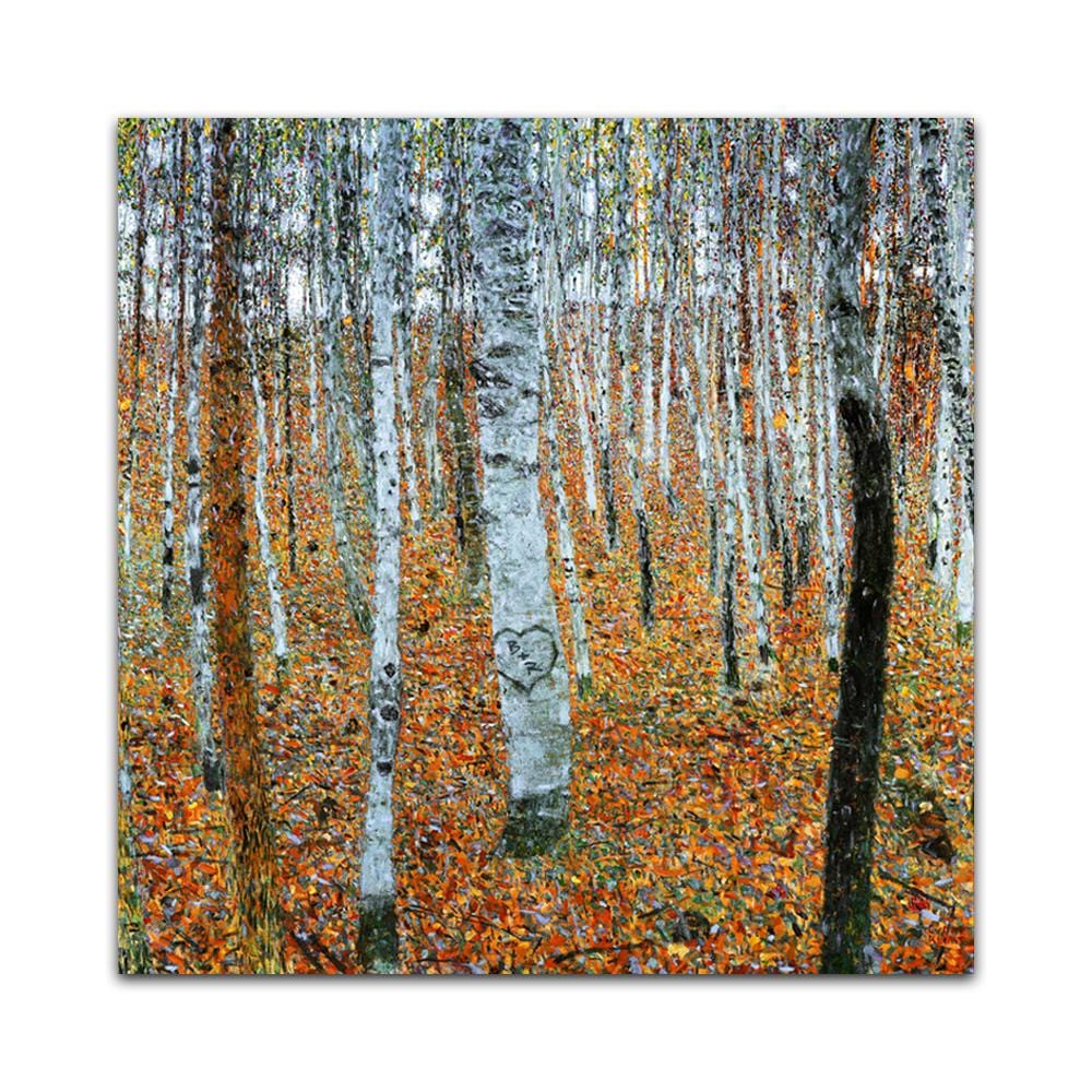 Personal-Prints art 16&quot;x16&quot; Block Mount Forest of Beech Trees