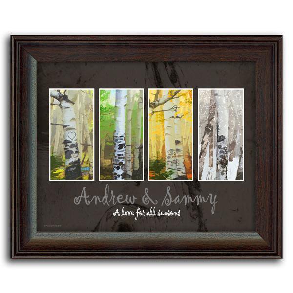 Personal-Prints art 12&quot;x15&quot; Under Glass Four Seasons