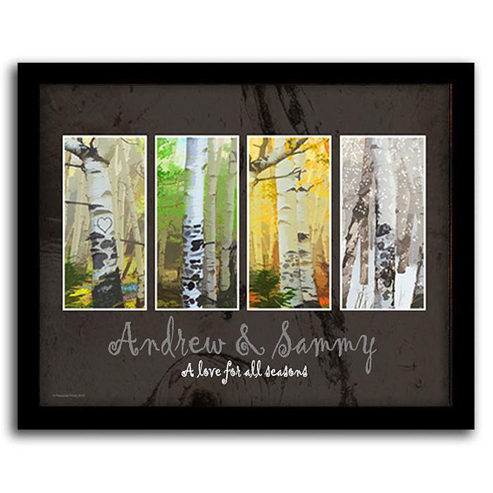 Personal-Prints art 12.5&quot;x15.5&quot; Framed Canvas Four Seasons