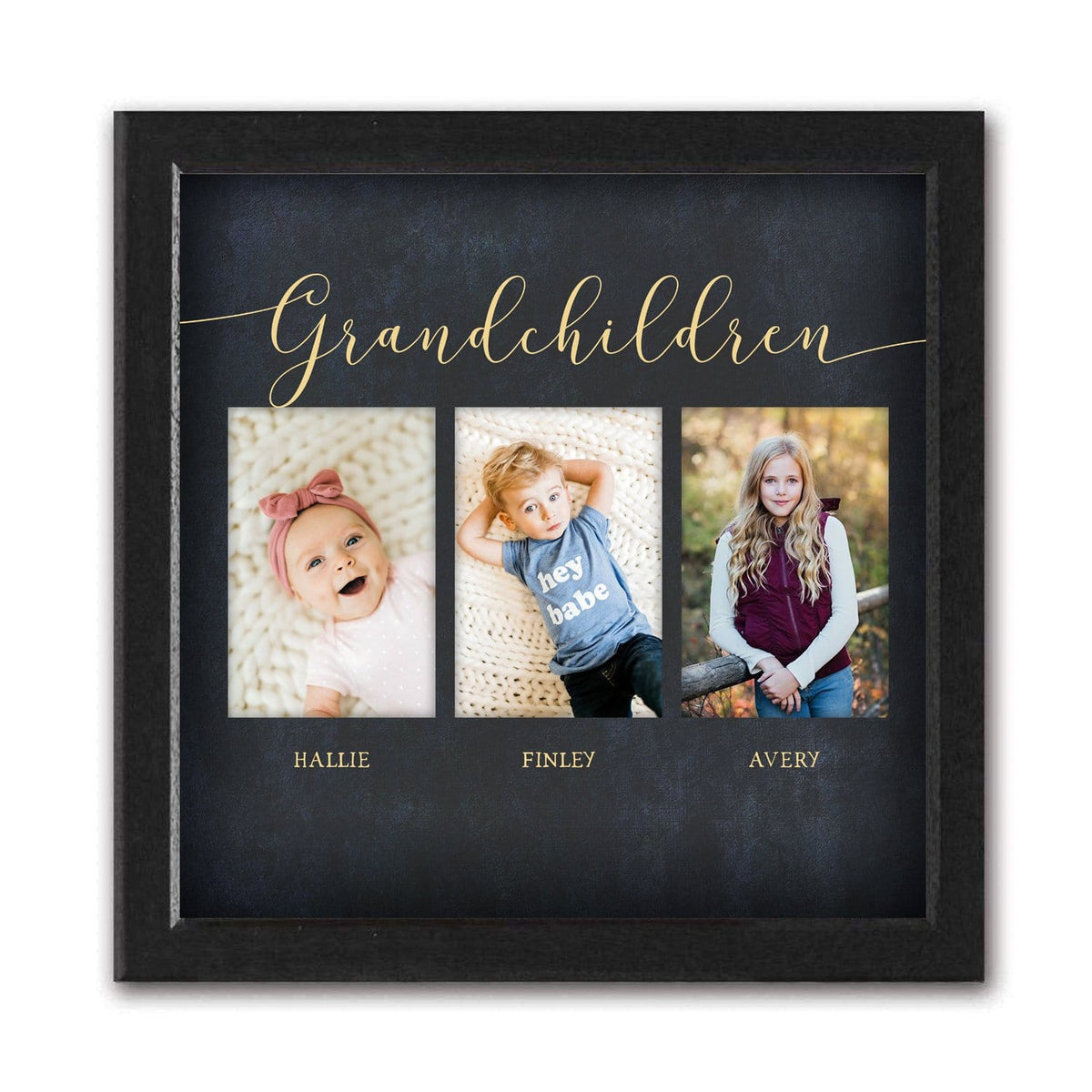 Personal-Prints art 15&quot;x15&quot; Framed Canvas Grandchildren Photo Art