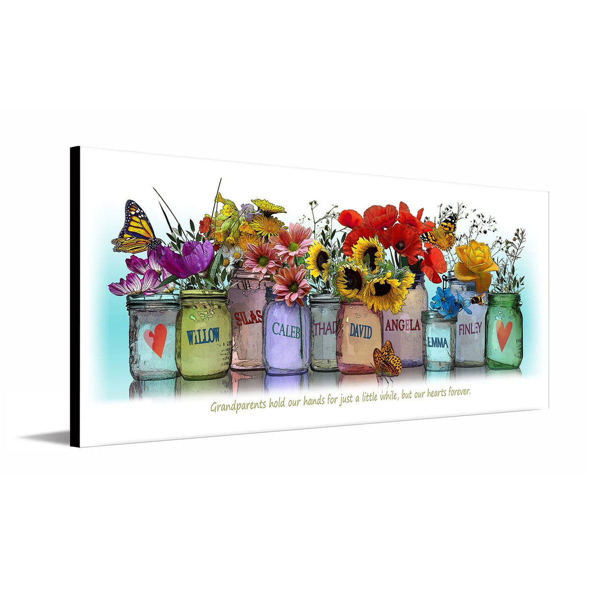 Personal-Prints art Grandkids Mason Jar Print