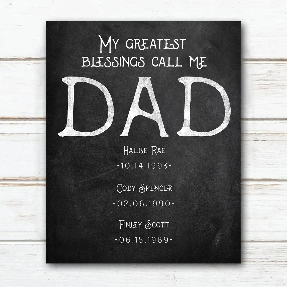 Personal-Prints art 6&quot;x8&quot; Block Mount Greatest Blessings Call Me Dad