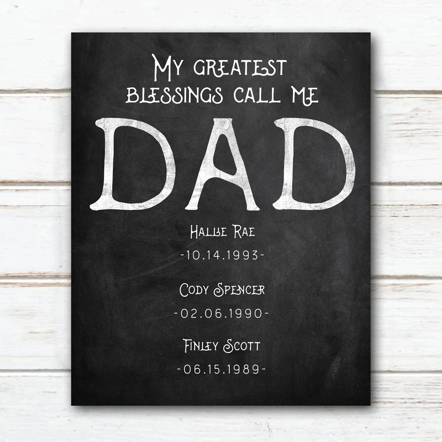 Personal-Prints art 6"x8" Block Mount Greatest Blessings Call Me Dad