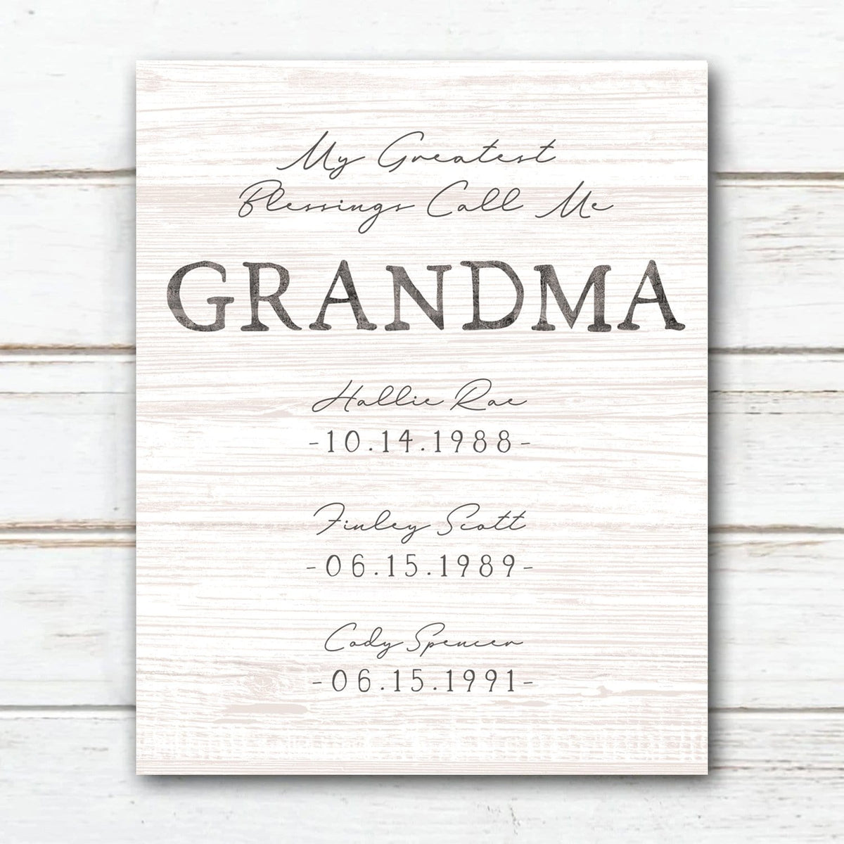 Personal-Prints art 6&quot;x8&quot; Block Mount Greatest Blessings Call Me Grandma