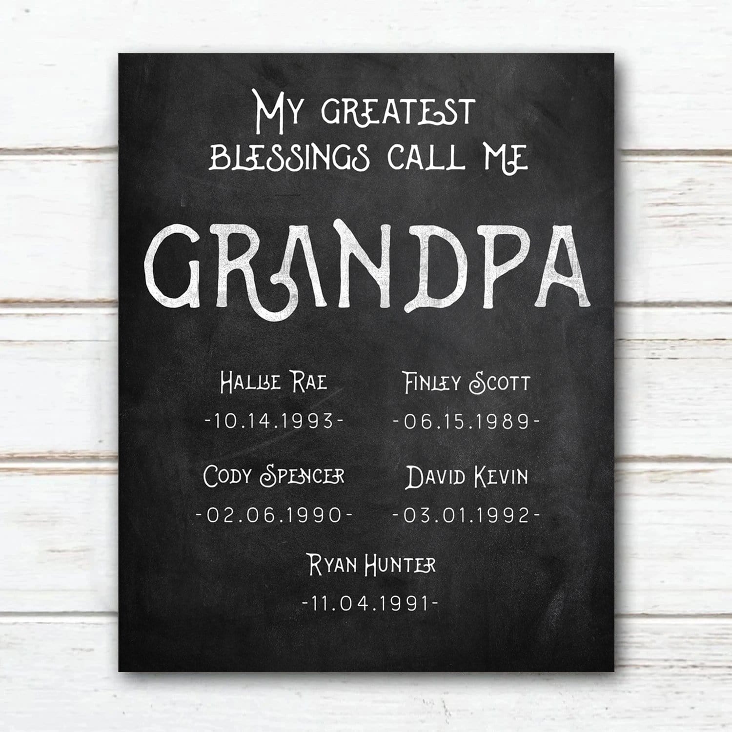 Personal-Prints art 6"x8" Block Mount Greatest Blessings Call Me Grandpa