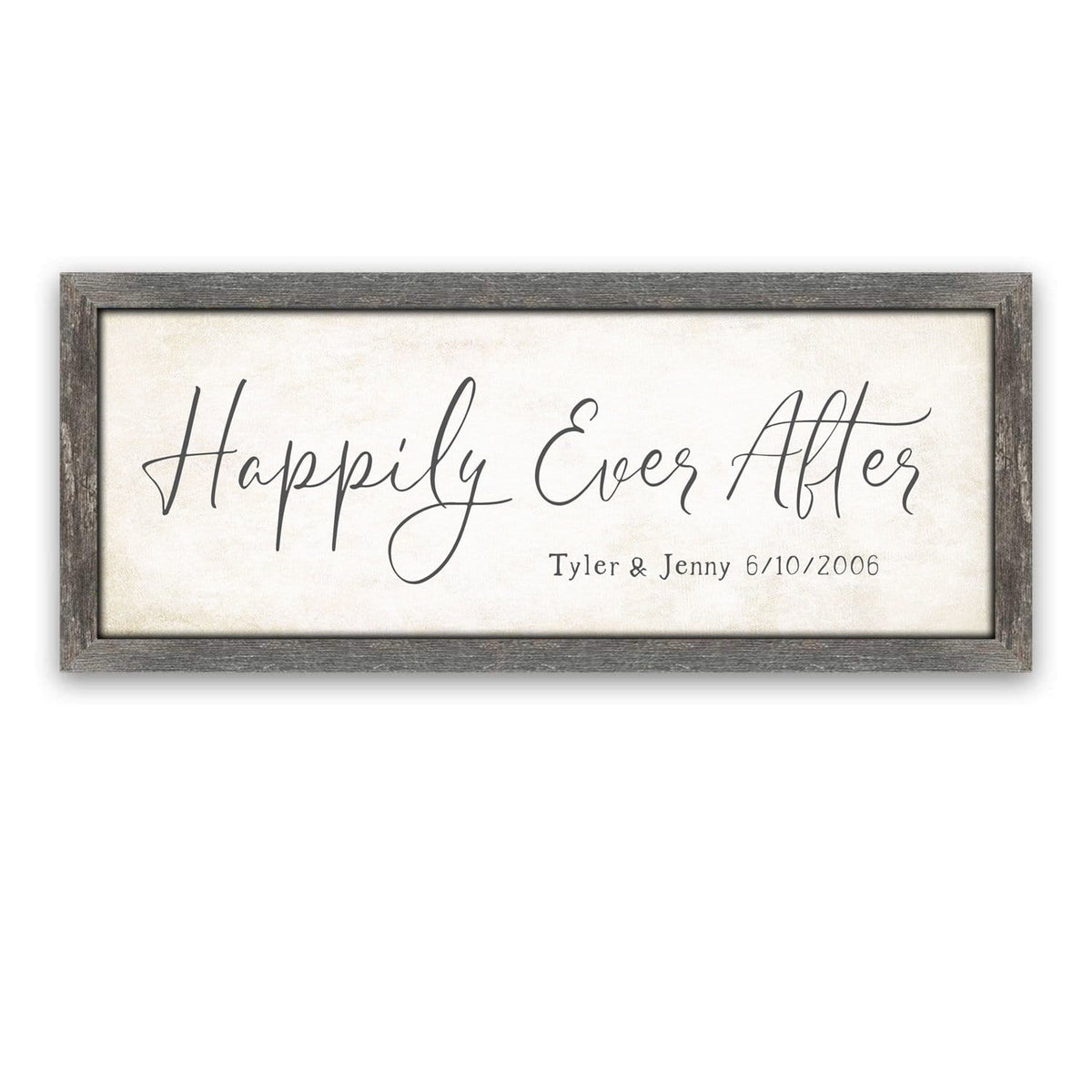 Personal-Prints art 13.5&quot;x32.5&quot; Framed Canvas Happily Ever After