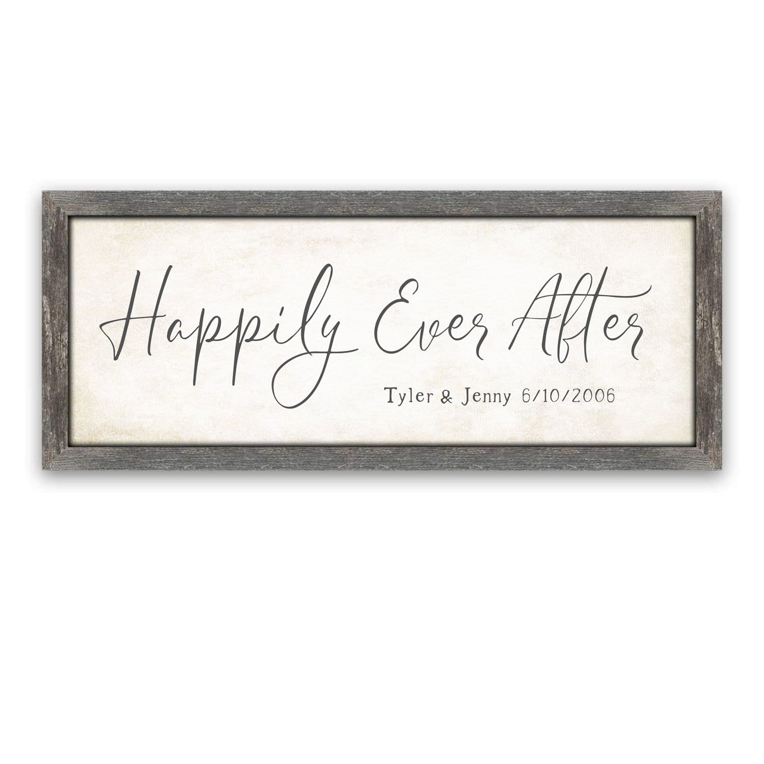 Personal-Prints art 13.5"x32.5" Framed Canvas Happily Ever After