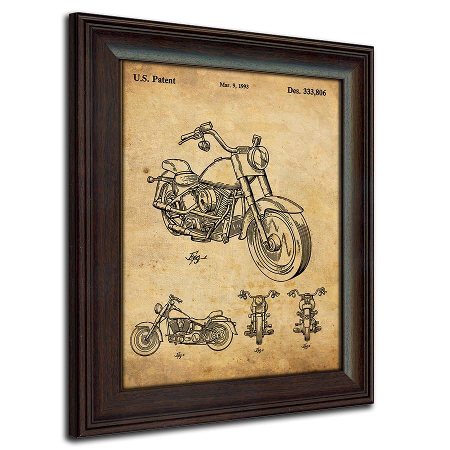 Personal-Prints art 1993 Bike Harley Davidson Motorcycle - Patent Art