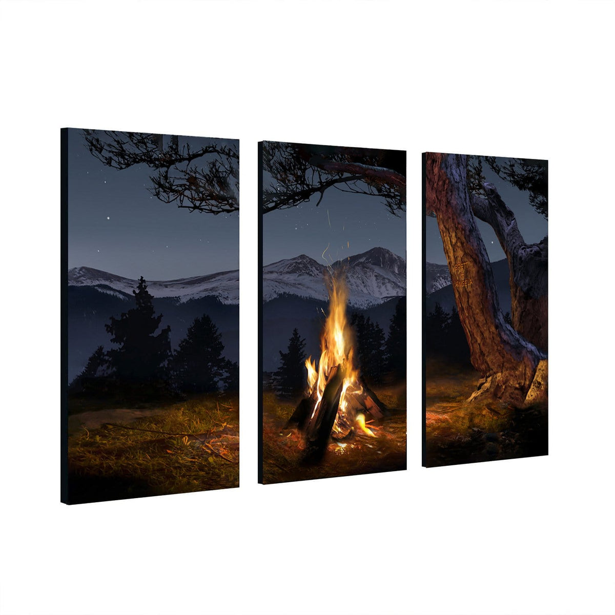 Personal-Prints art High Country Campfire - Triptych