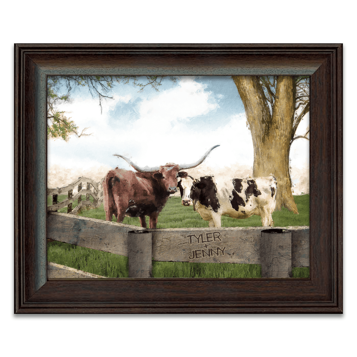 Personal-Prints art 12&quot;x15&quot; Framed Under Glass I Love Moo