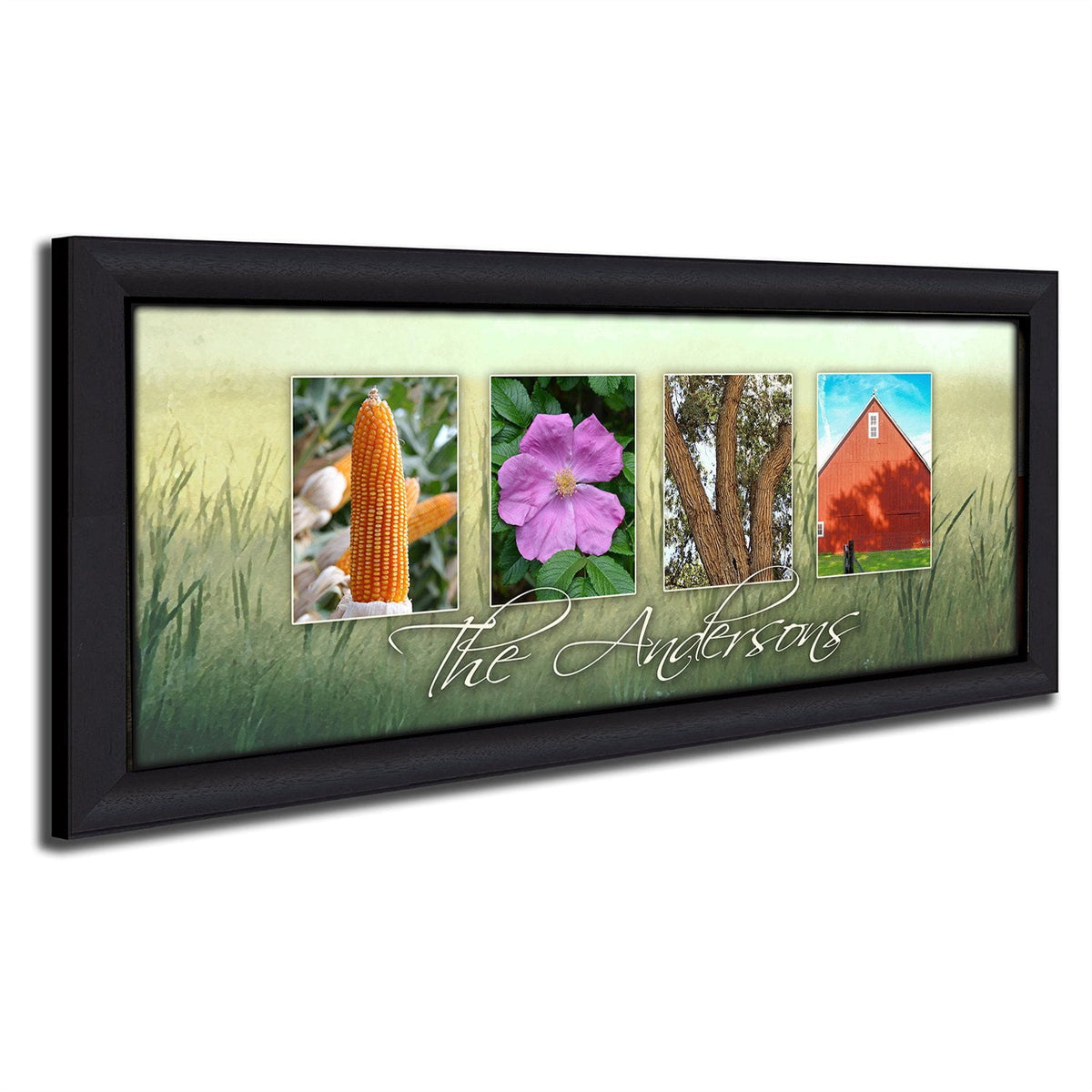 Personal-Prints art 13.5&quot;x32.5&quot; Framed Canvas IOWA - State Name Art