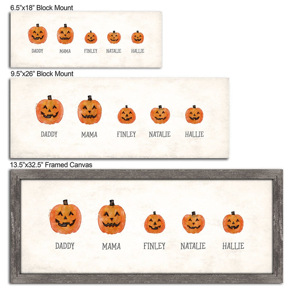 Personal-Prints art Jack-O-Lantern Family