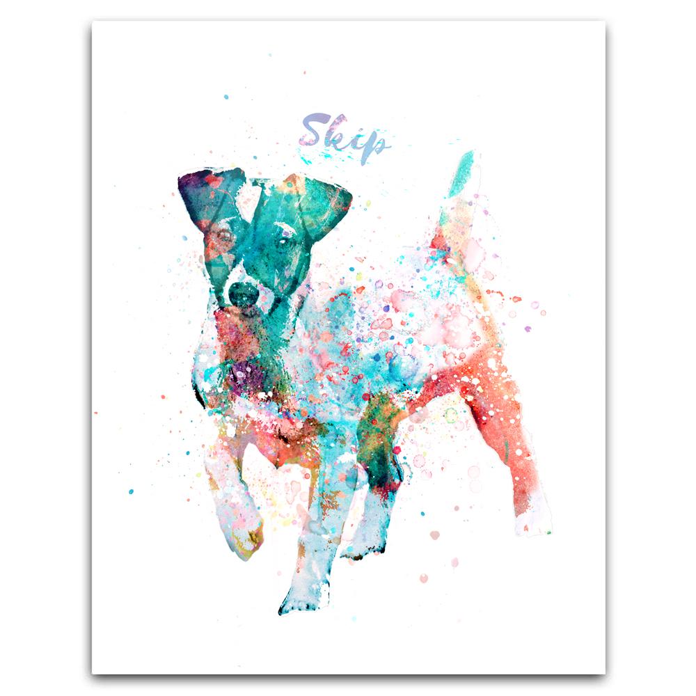 Personal-Prints art 6"x8" Block Mount Jack Russell Watercolor Print