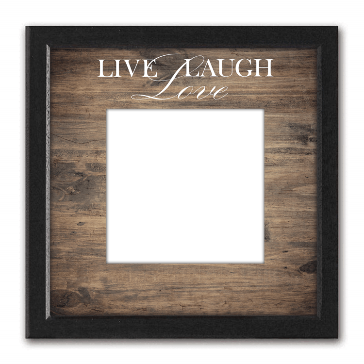 Personal-Prints art 15&quot;x15&quot; Canvas (Dark Espresso Frame) Live, Laugh, Love - My Photo