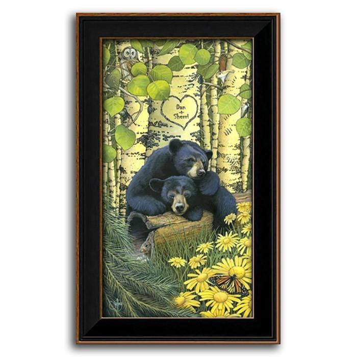 Personal-Prints art 12&quot;x19.5&quot; Framed Canvas Love Bears