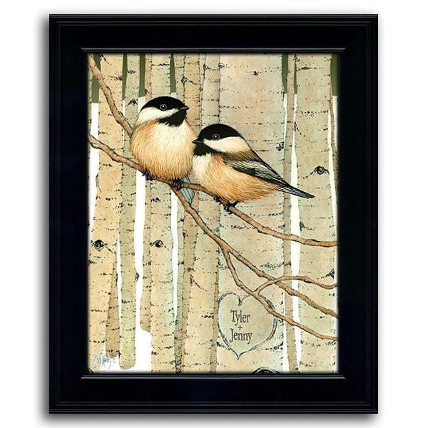 Personal-Prints art 14"x17" Under Glass Love Birds