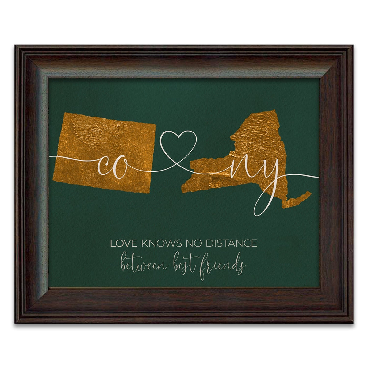 Personal-Prints art 14&quot;x17&quot; Under Glass Love Knows No Distance - Contemporary