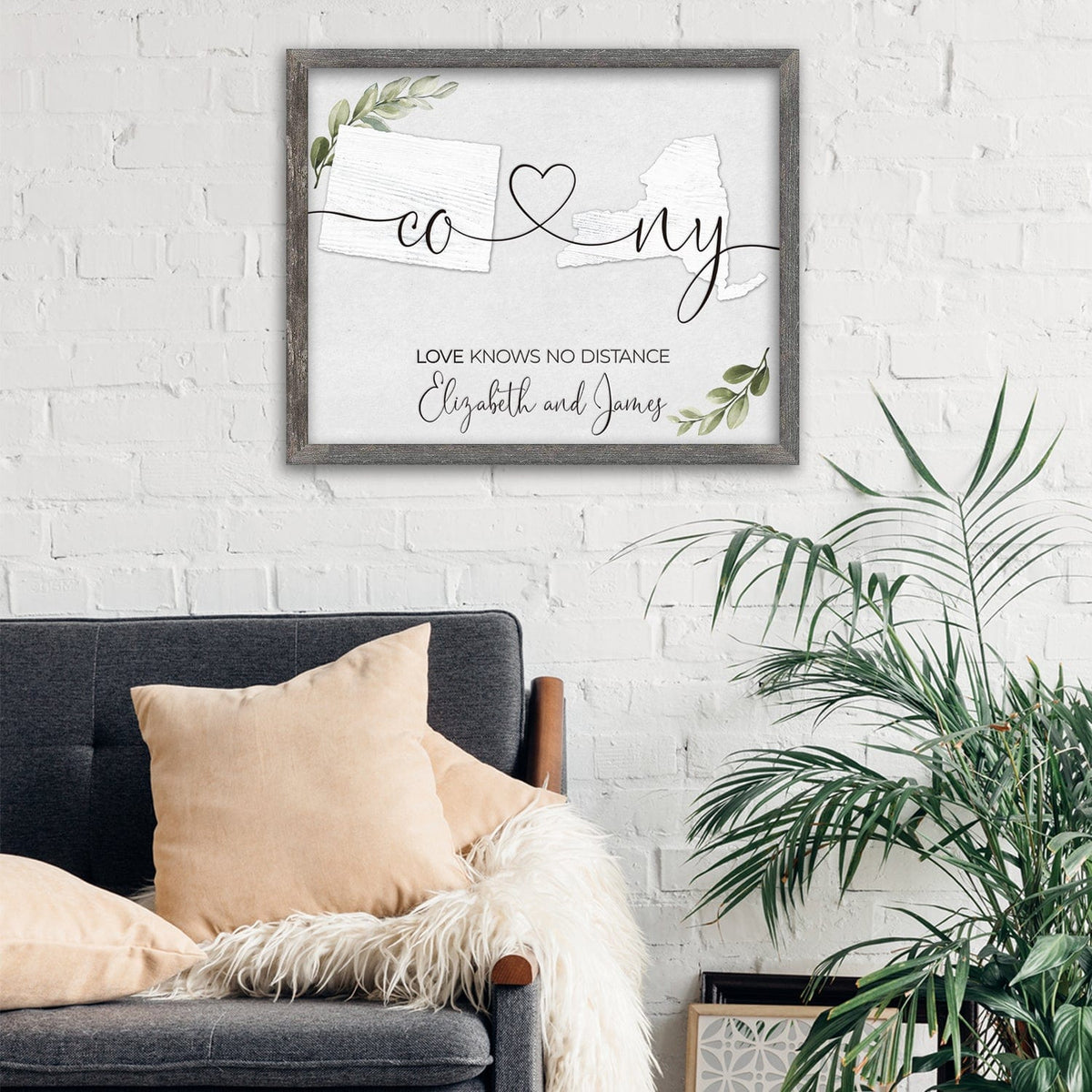 Personal-Prints art Love Knows No Distance - Farmhouse