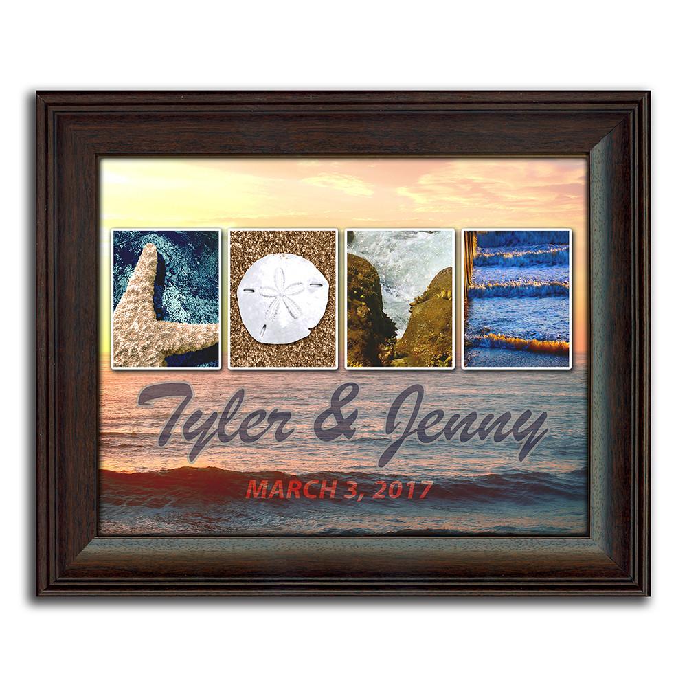 Personal-Prints art 14&quot;x17&quot; Under Glass LOVE Letters Coastal