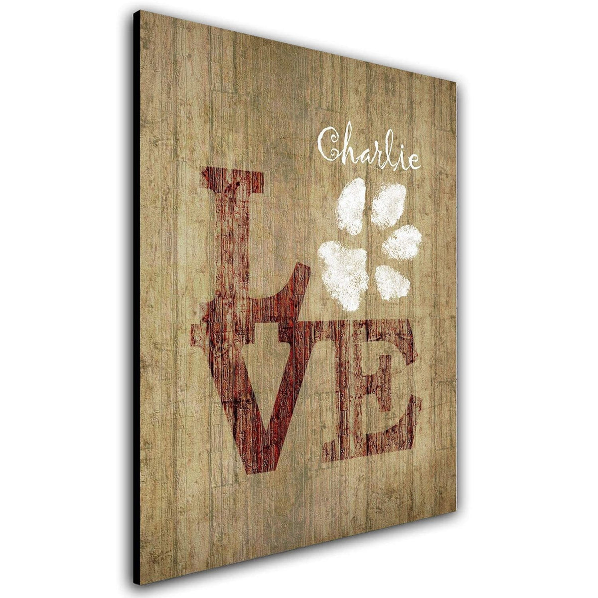 Personal-Prints art LOVE Paw Print - Personalized Print