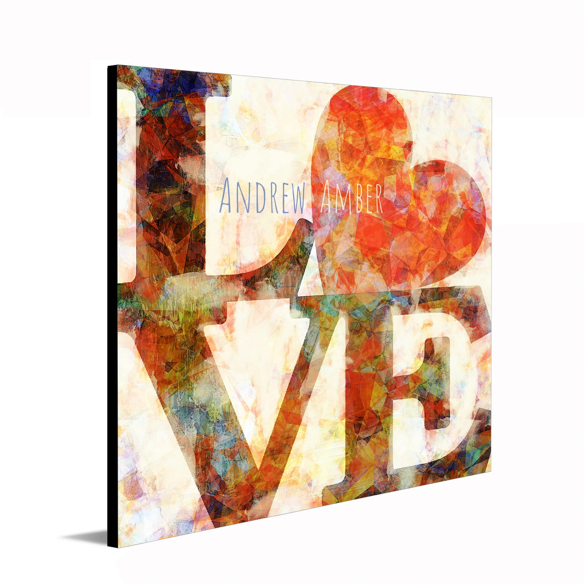 Personal-Prints art 16&quot;x16&quot; Block Mount Love - Word Art