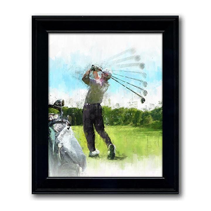 Personal-Prints art 14&quot;x17&quot; Under Glass Men&#39;s Golf Personalized Print