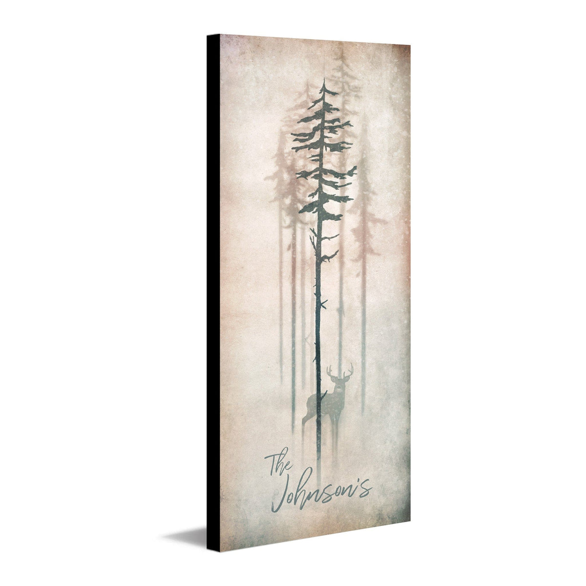 Personal-Prints art 6.5&quot;x18&quot; Block Mount Misty Pines Personalized