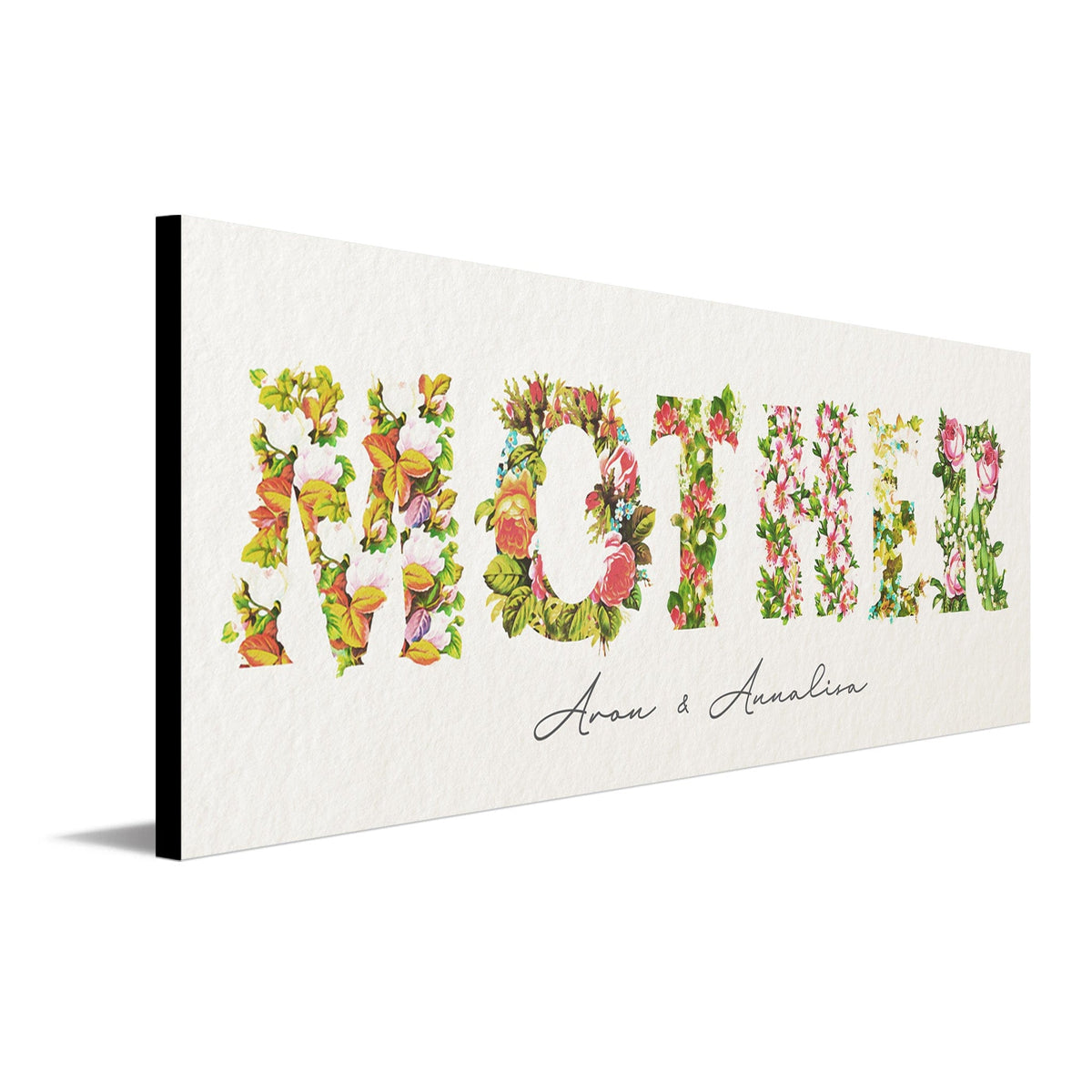 Personal-Prints art 6.5&quot;x18&quot; Block Mount Mother&#39;s Day Floral Art