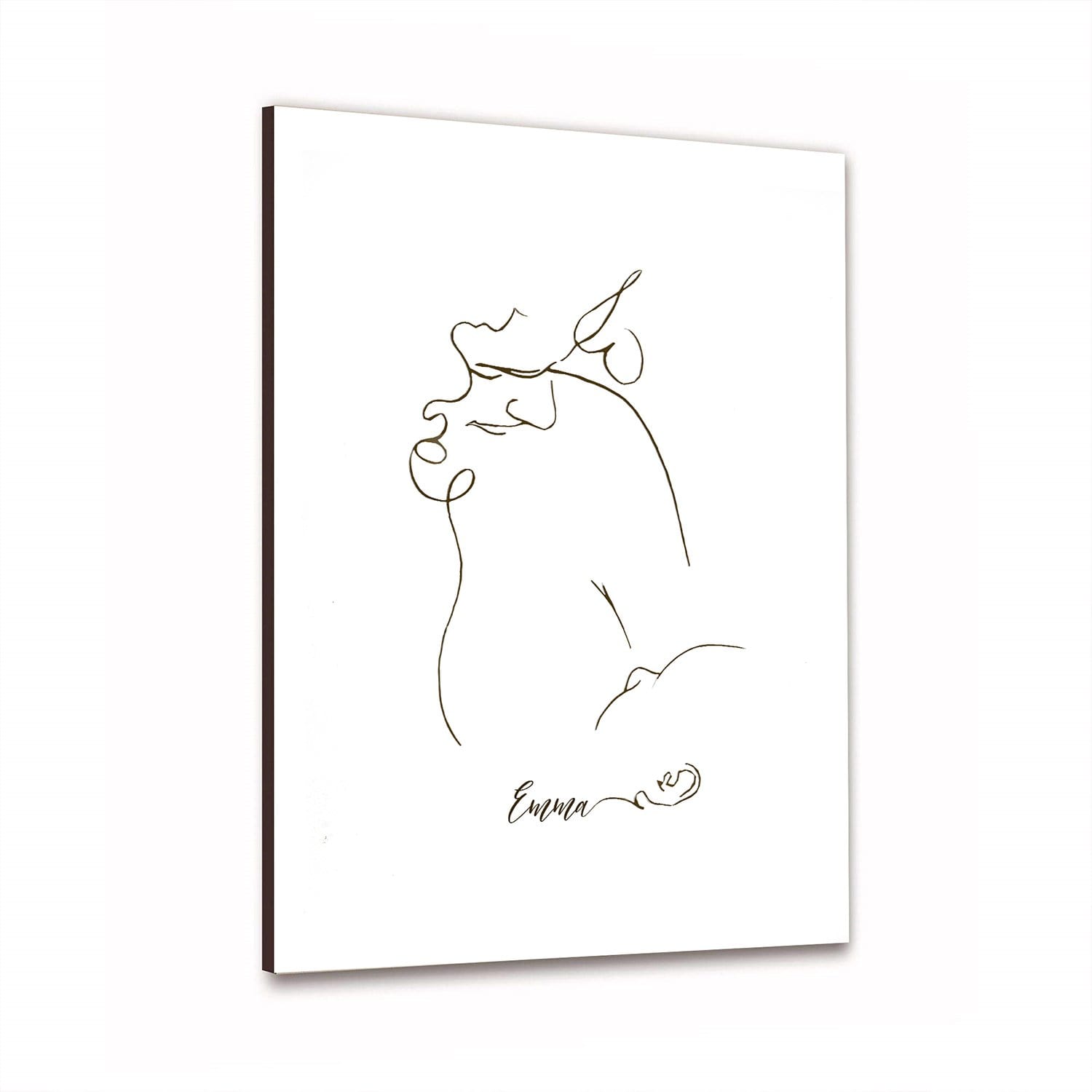 Personal-Prints art 6"x8" Block Mount Motherhood Line Drawing