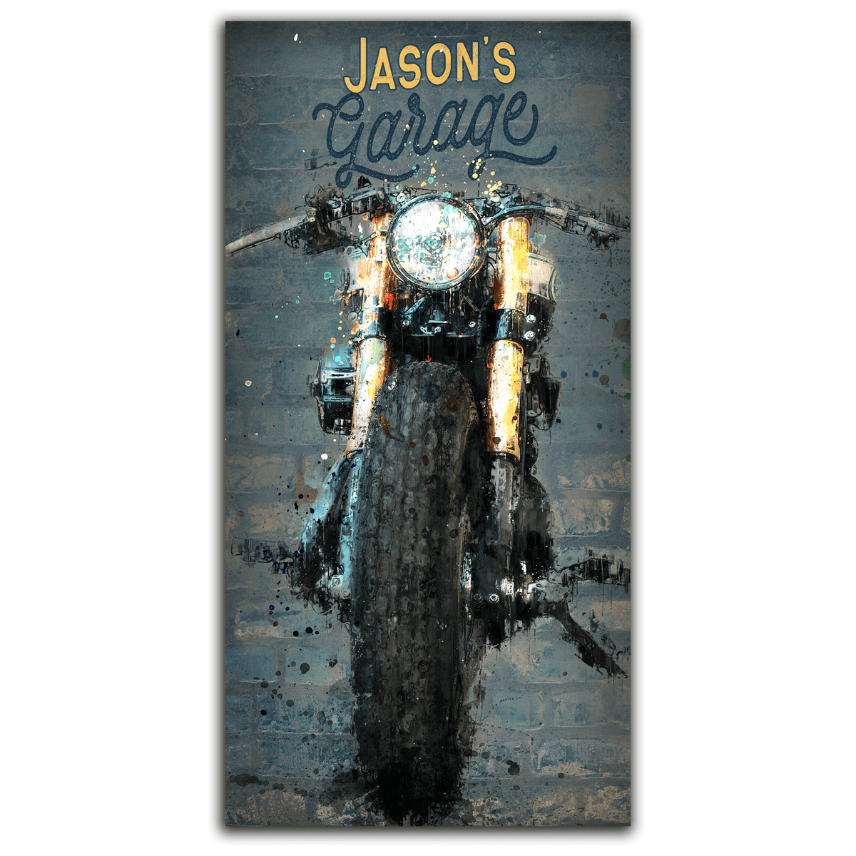 Personal-Prints art Motorcycle Garage Sign