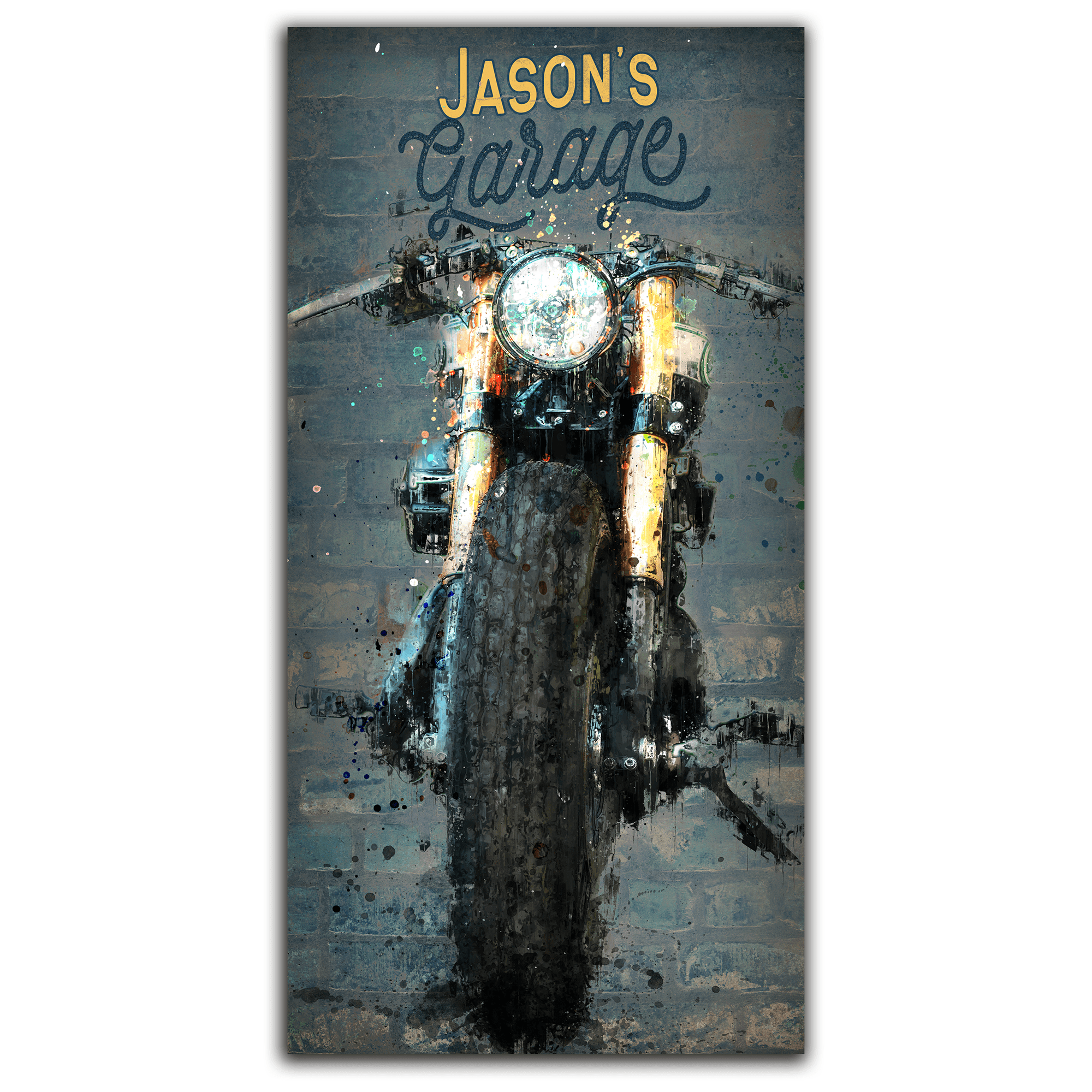 Personal-Prints art Motorcycle Garage Sign