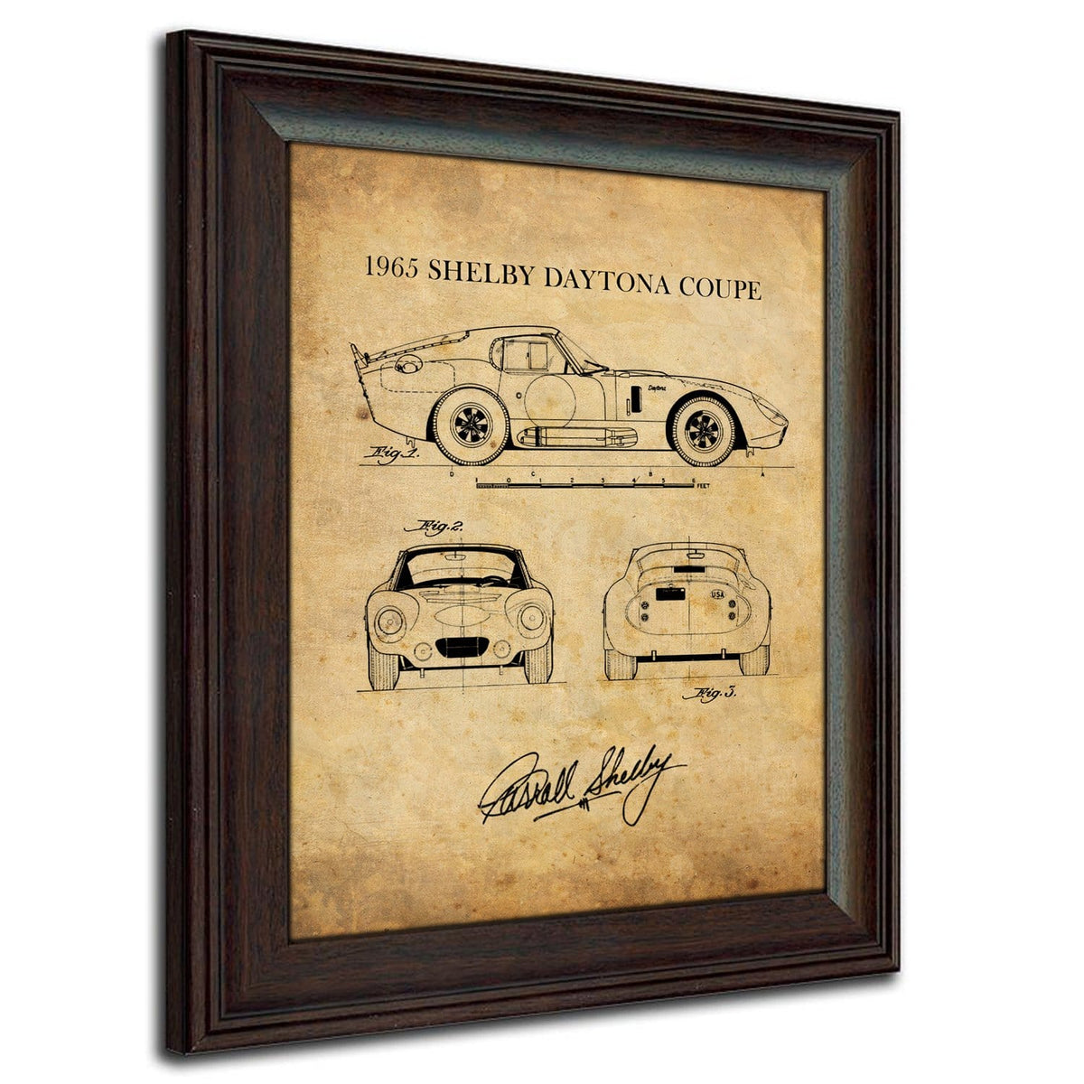 Personal-Prints art 1965 Shelby Daytona Muscle Car - Patent Art