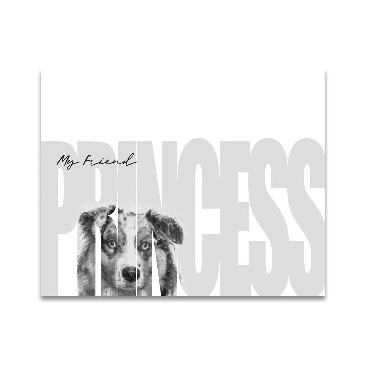 Personal-Prints art 11&quot;x14&quot; Block Mount My Friend - Aussie (Light Markings)