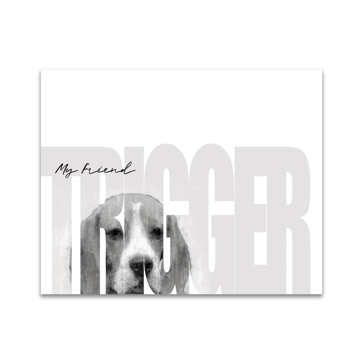 Personal-Prints art 11&quot;x14&quot; Block Mount My Friend - Beagle