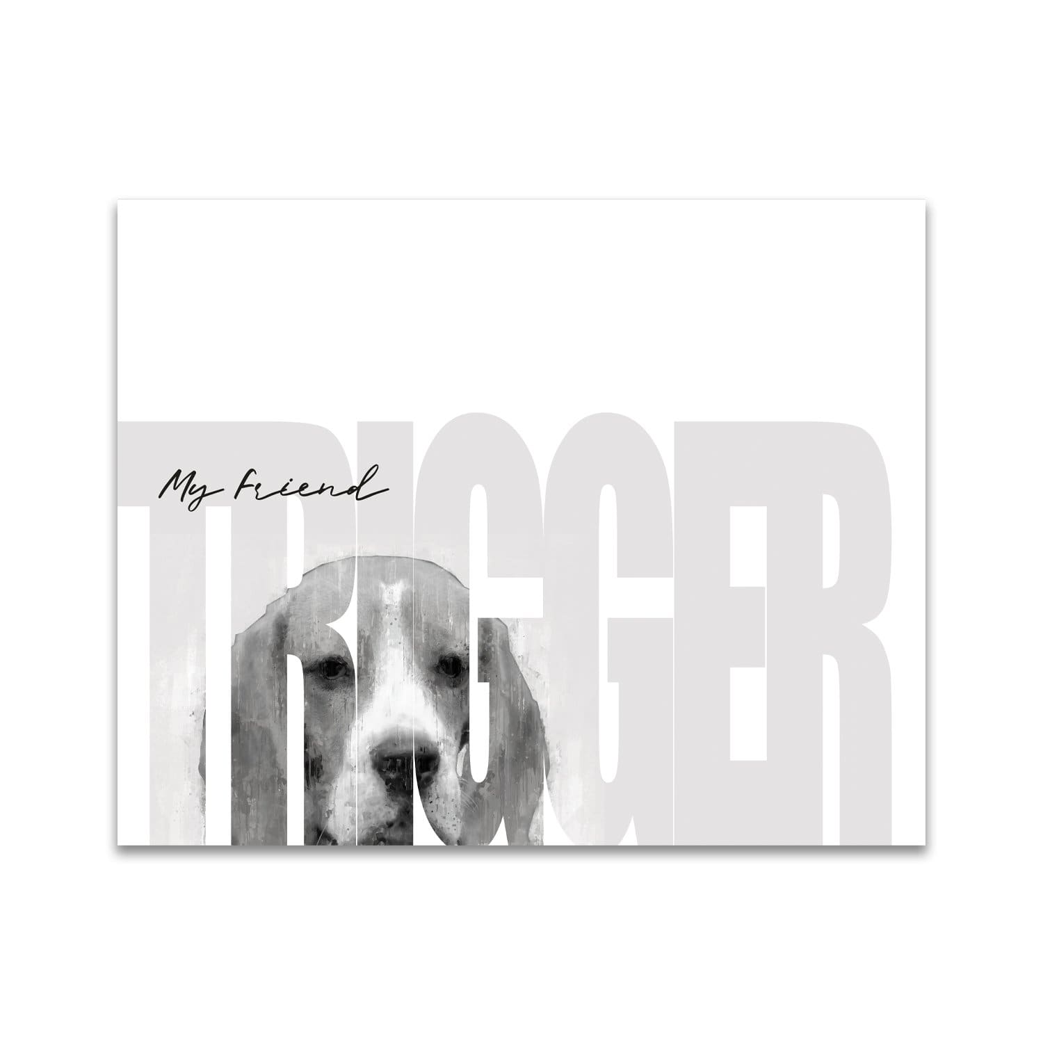 Personal-Prints art 11"x14" Block Mount My Friend - Beagle