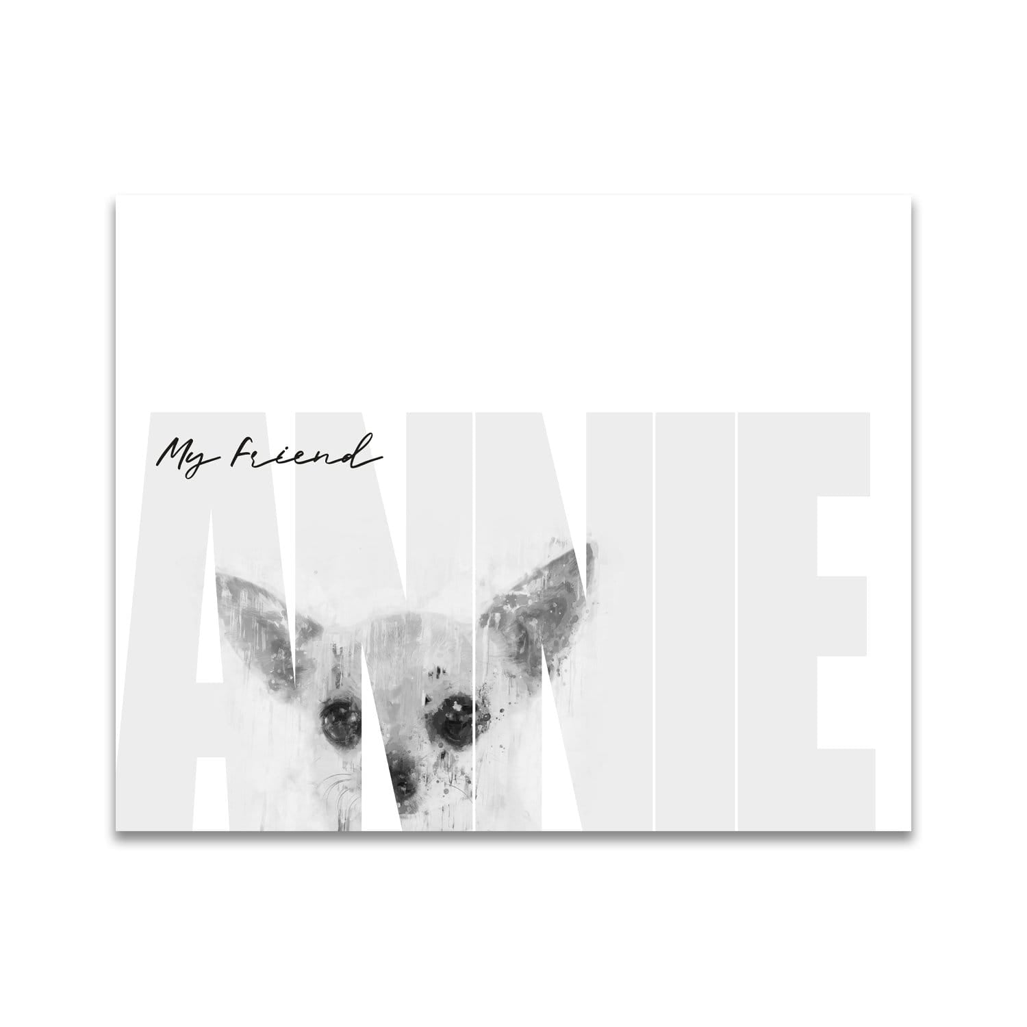 Personal-Prints art 11"x14" Block Mount My Friend - Chihuahua (Light Coloring)