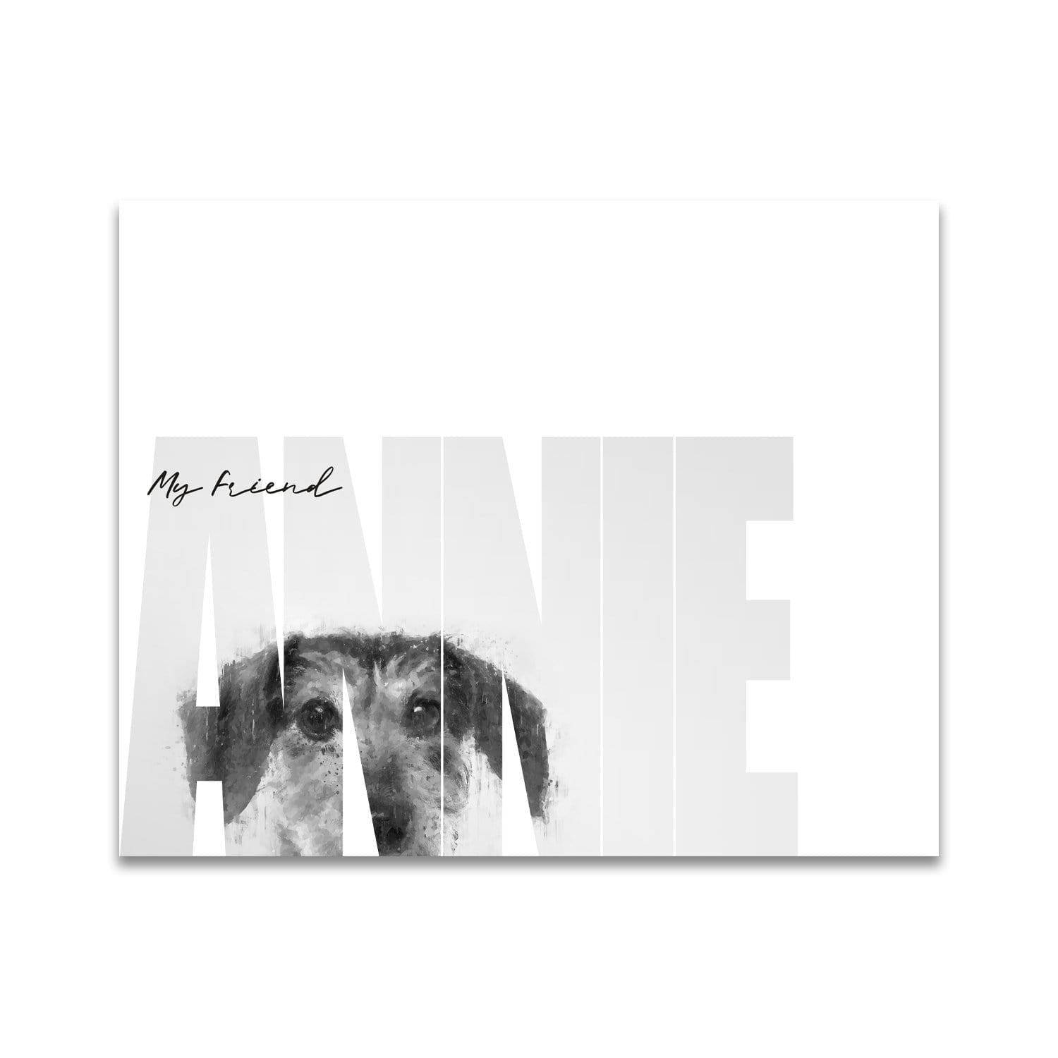 Personal-Prints art 11"x14" Block Mount My Friend - Dachshund (Long Hair)