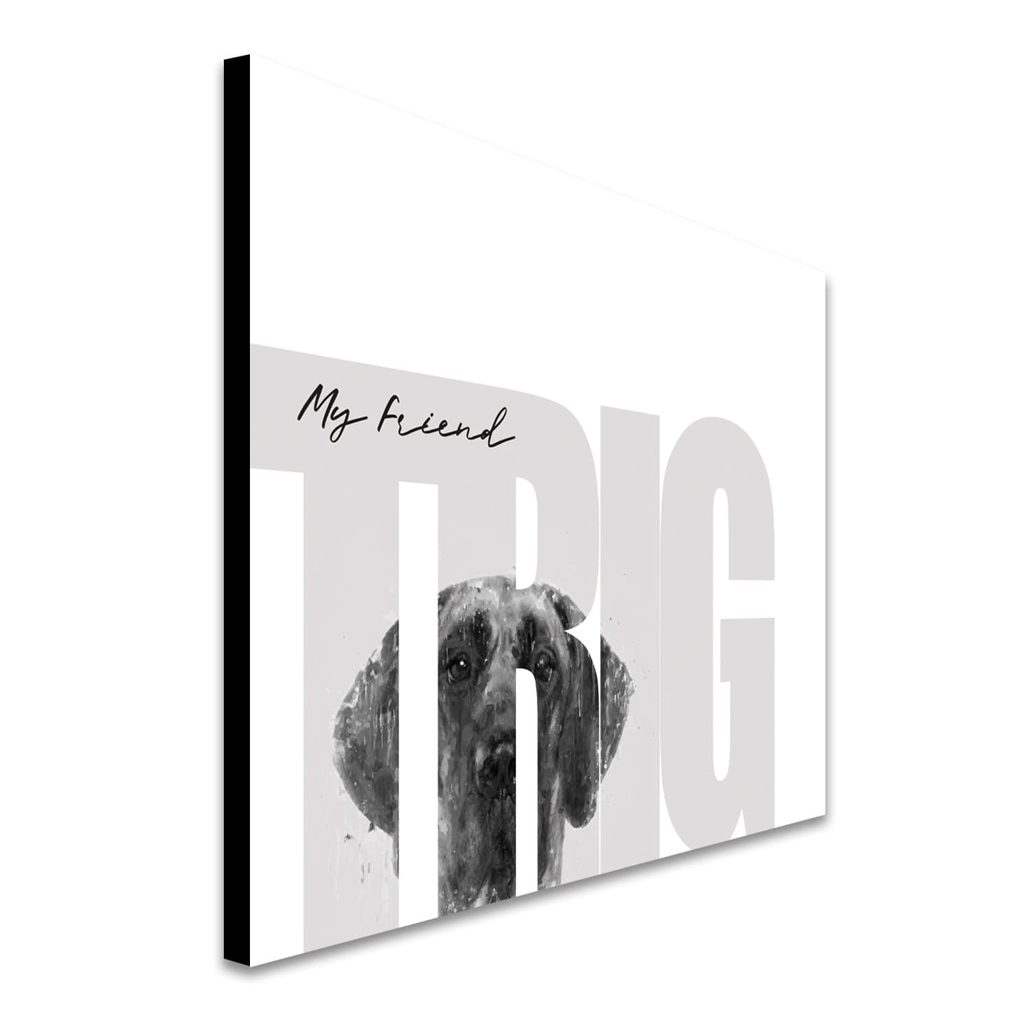 Personal-Prints art My Friend - Great Dane (Dark Coloring)
