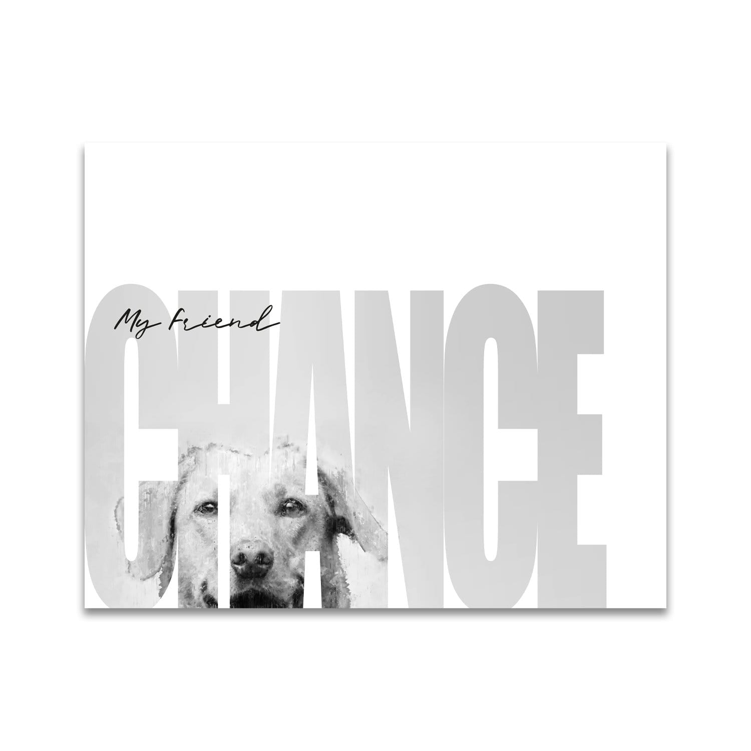 Personal-Prints art 11"x14" Block Mount My Friend - Yellow Lab