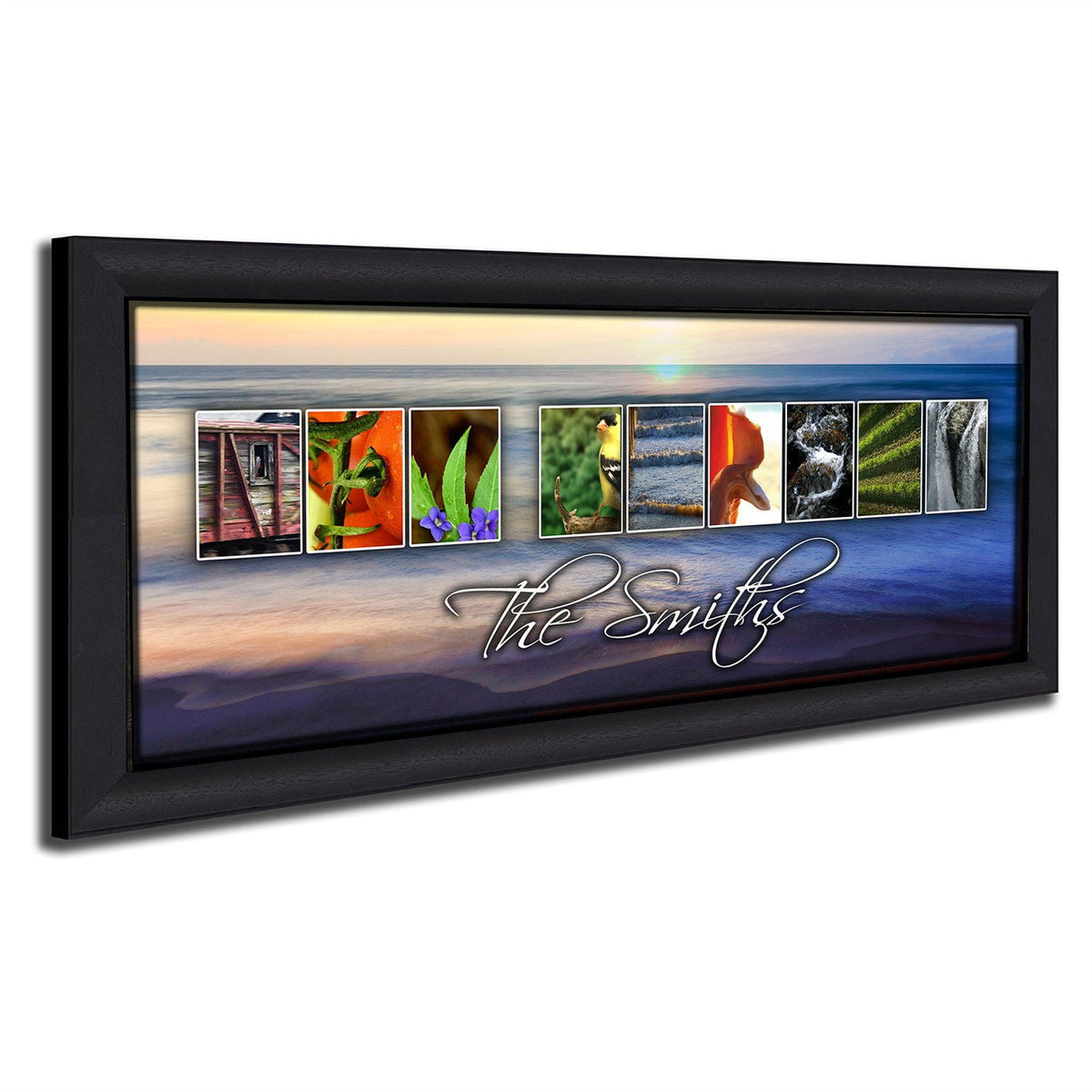 Personal-Prints art 13.5&quot;x32.5&quot; Framed Canvas NEW JERSEY - State Name Art