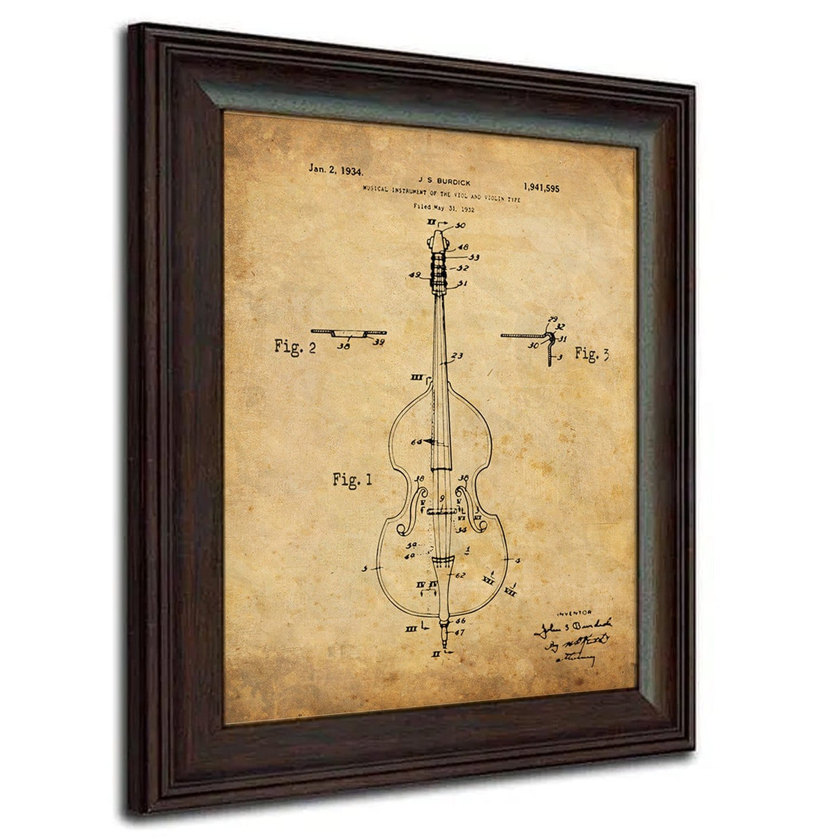 Personal-Prints art Stand Up Bass Orchestra Instruments - Patent Art