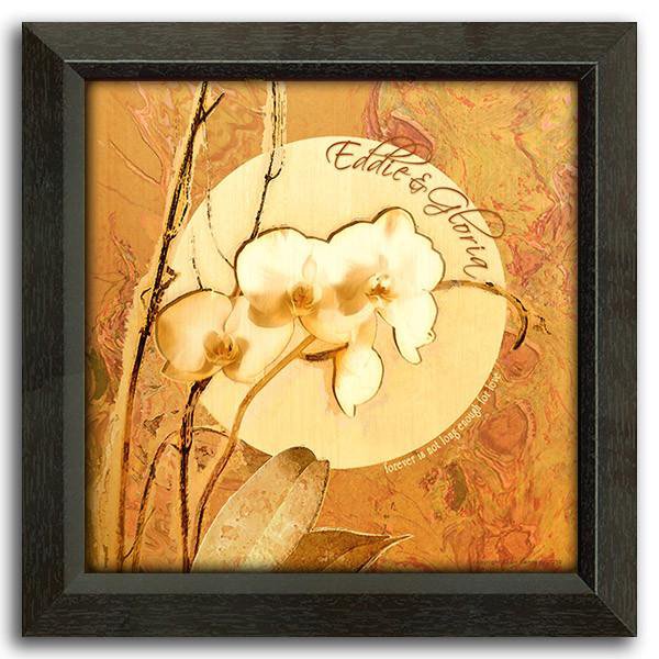 Personal-Prints art 15&quot;x15&quot; Framed Canvas Orchids 2