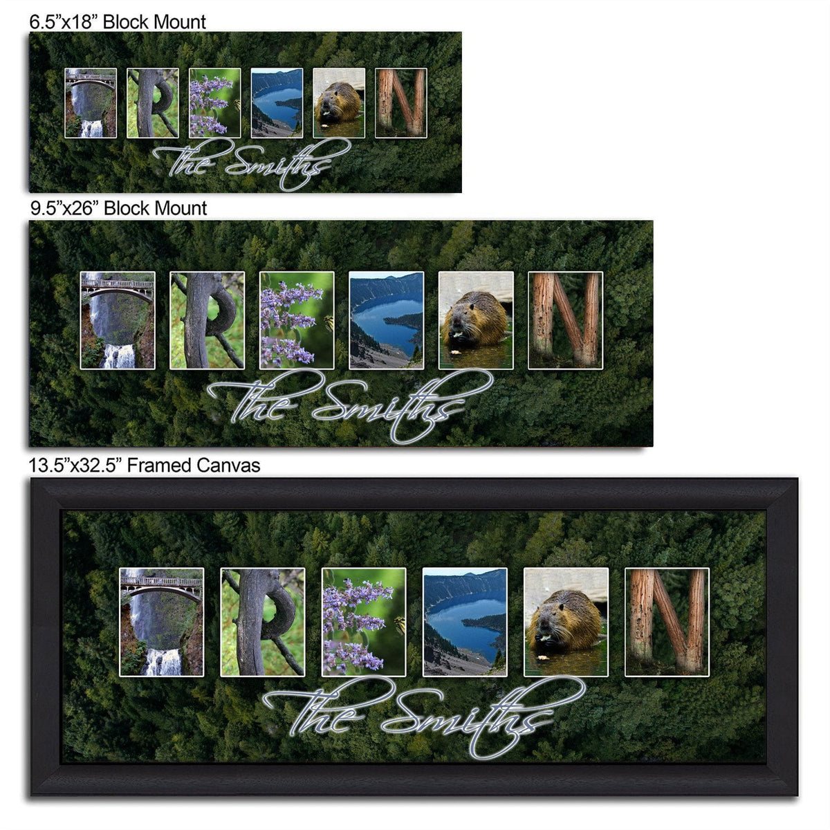 Personal-Prints art OREGON - State Name Art