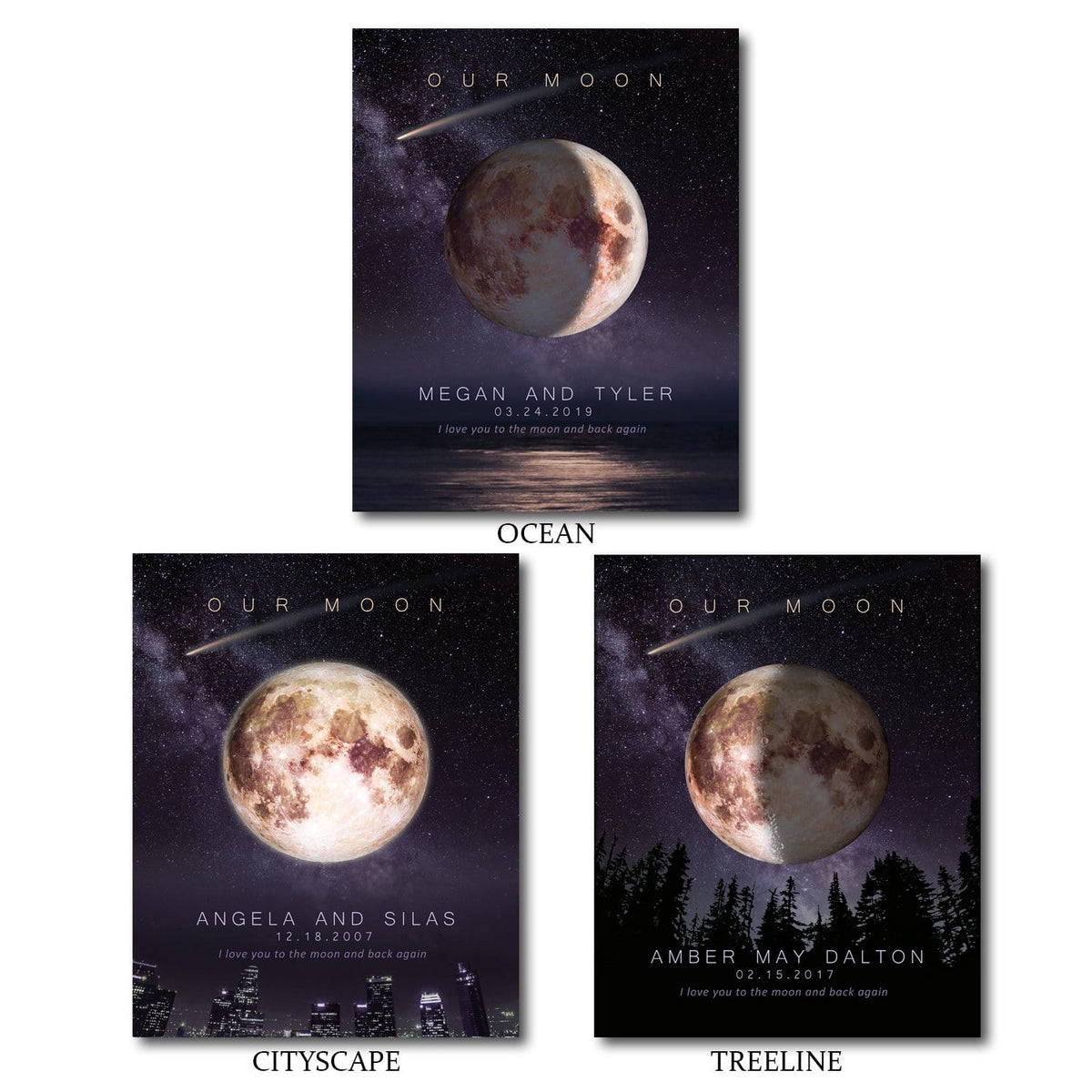 Personal-Prints art Our Moon - Personalized Gift