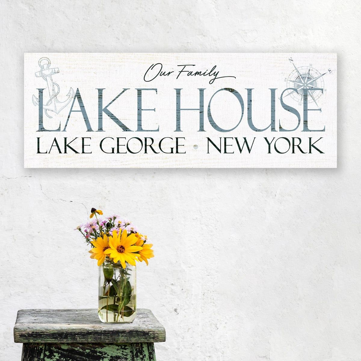 Personal-Prints art Personalized Family Lake House Sign