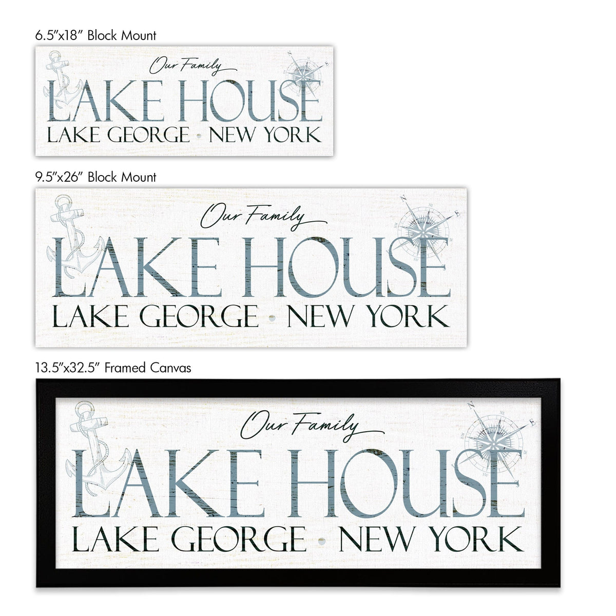 Personal-Prints art Personalized Family Lake House Sign