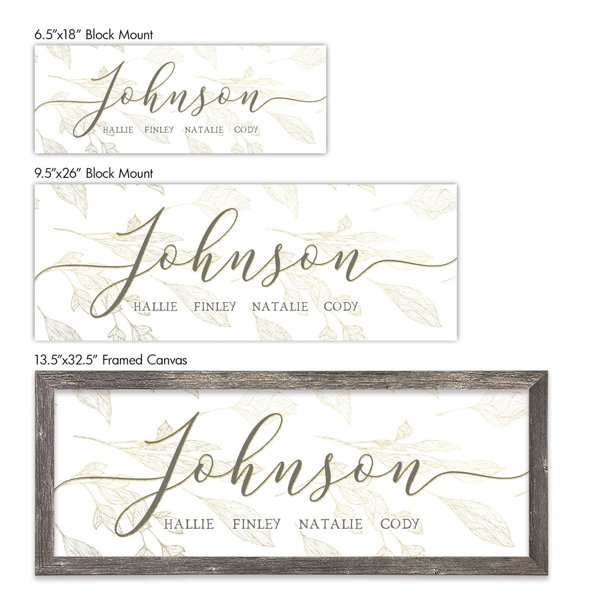 Personal-Prints art Personalized Farmhouse Script Art