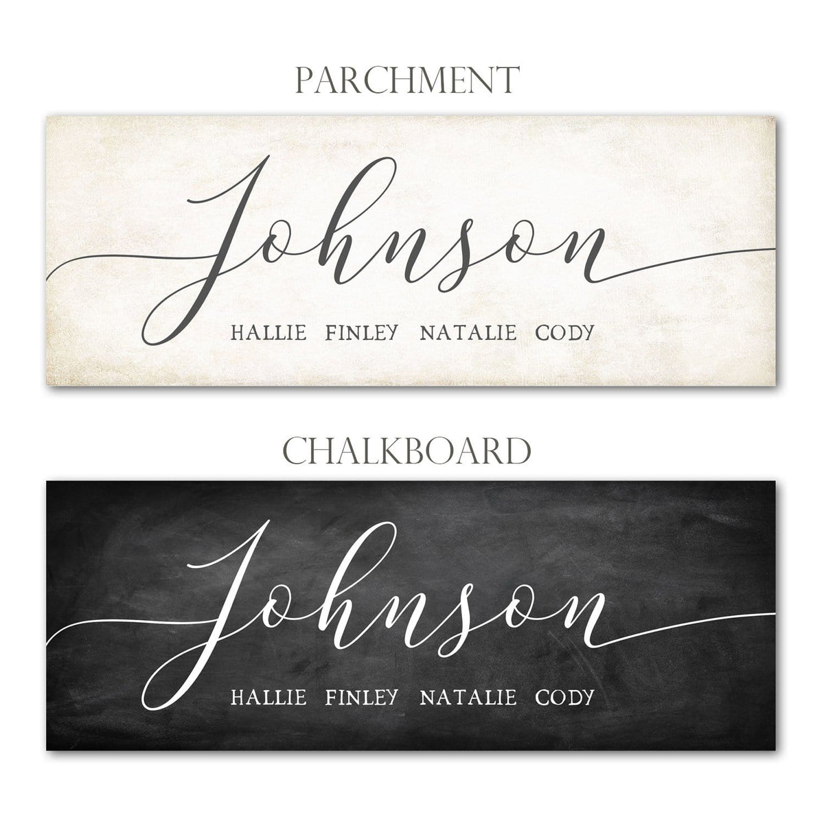 Personal-Prints art Personalized Farmhouse Script Art